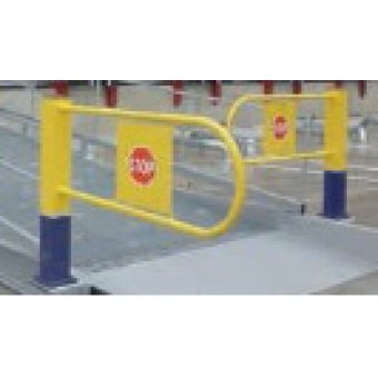 Barrière simple ou double vantail, fonctionnement manuel avec option panneau stop